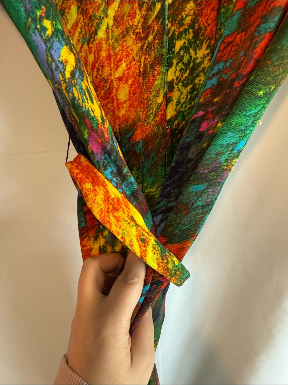 Semon Frelich Retro Multi-Color Tie-Dye Long Sleeve Jumpsuit Small - Picture 7 of 13
